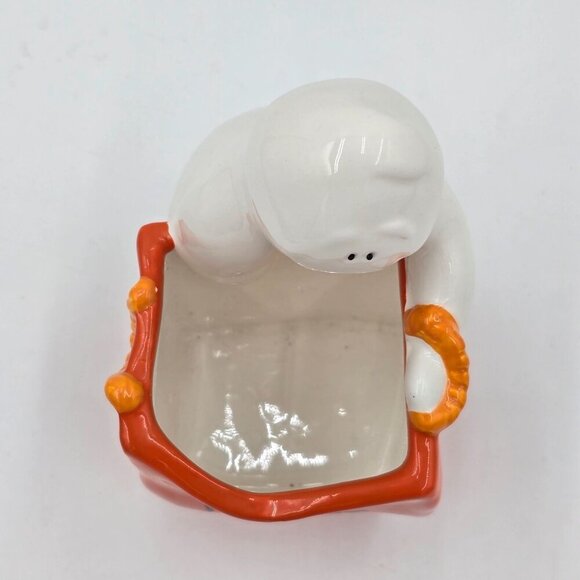 Vintage American Greetings Ghost "Trick Or Treat" Ceramic Candle Votive Holder - Picture 7 of 12